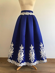 Sukne - slávnostná sukňa Kráľovská modrá II. - 11796007_