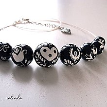 Náhrdelníky - Modrotlačový náhrdelník (srdce) - 11804579_