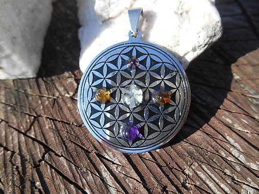 Náhrdelníky - flower of life- kvet života - 11807635_