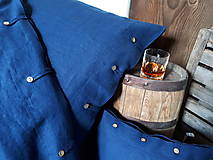 Úžitkový textil - Ľanové obliečky Perfect Look Marine Blue - 11806588_