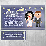 Papiernictvo - Svadobné oznámenie + pozvánka k svadobnému stolu do noci - 11810419_