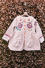 Detské oblečenie - Vyšívaný ľanový kabátik - 11814942_