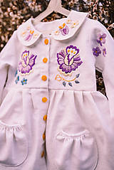 Detské oblečenie - Vyšívaný ľanový kabátik - 11814943_