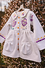 Detské oblečenie - Vyšívaný ľanový kabátik - 11814944_