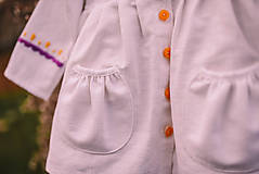 Detské oblečenie - Vyšívaný ľanový kabátik - 11814945_