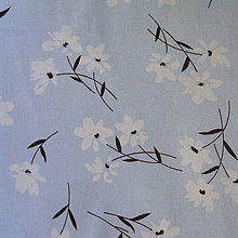 Textil - Bavlnená látka-1cm (modrá svetlá-kvety) - 11815505_