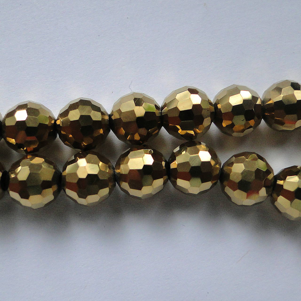 Sklenené brús.korálky DISCO 8mm-1ks (96 zlatá)