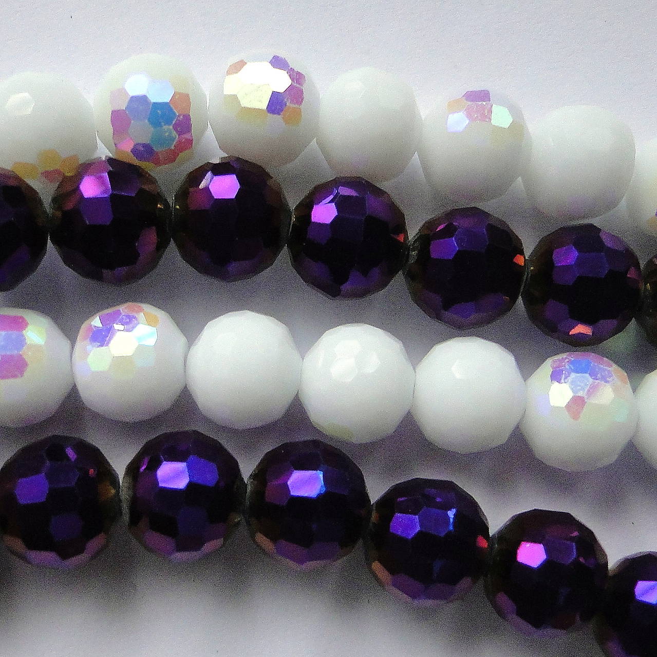 Sklenené brús.korálky DISCO 10mm-1ks