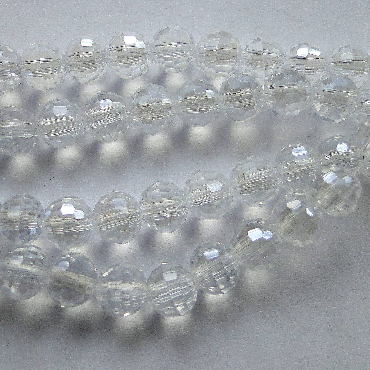 Sklenené brúsené DISCO korálky 6mm-1ks (96 crystal)