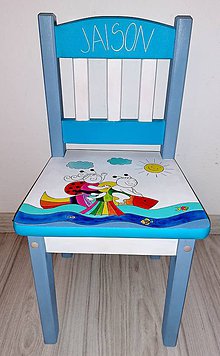 Nábytok - Maľovaná stolička - 11815931_