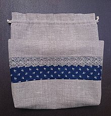 Úžitkový textil - Ľanové vrecko - 11818917_