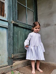Detské oblečenie - prúžkované (Šedá -krátky rukáv) - 11819678_
