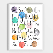 Hračky - Art Print - bodkovaná abeceda - 11818314_