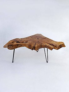 Nábytok - Masívny stôl z koreňa dubu - 11819712_