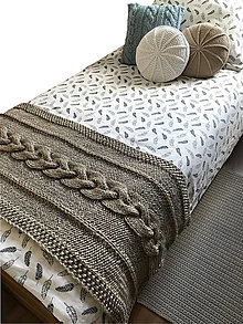 Úžitkový textil - Prehoz na posteľ (hnedosivá - taupé) - 11823492_