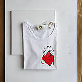 Topy, tričká, tielka - Dámske tričko Ammyla - Moje srdce - 11821183_