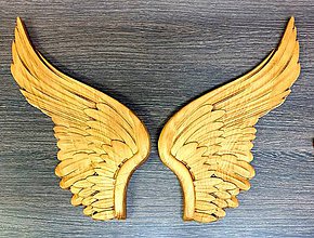 Dekorácie - Drevorezba Anjelské krídla. - 11821264_