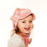 Detské čiapky - Vzdušná baretka staroružová - 11820649_
