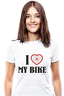 Topy, tričká, tielka - Milujem svoj bicykel - 11827015_