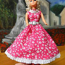 Hračky - Šité Barbie šaty (Vychádzkové Barbie šaty) - 11829733_