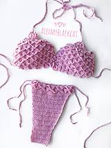 Plavky - Háčkované bavlnené plavky na želanie bikini - 11827257_