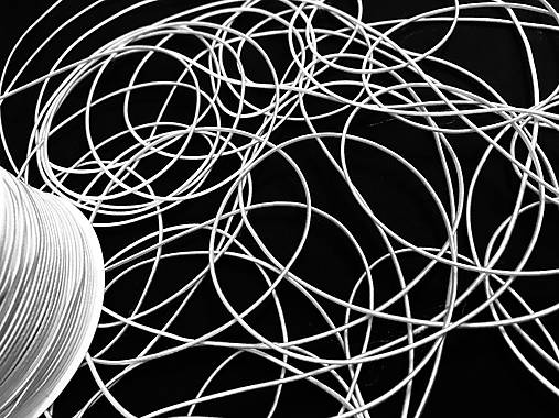 Galantéria - Klobúková guma 1,2 mm biela  - 11833604_