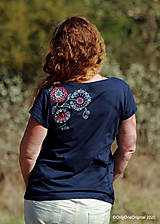 Topy, tričká, tielka - Dámske tričko batikované, maľované Z LÚKY - 11835947_