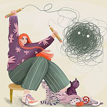 Grafika - Cat Lady - 11836702_