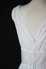 Šaty - Svadobné šaty na širšie ramienka a širokým pásom - 11837063_