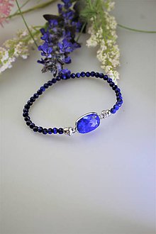 Náramky - Lapis lazuli luxusný náramok - 11844158_