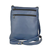 Pánske tašky - Kožená taška cez plece v modrej farbe - 11841796_