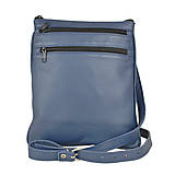 Pánske tašky - Kožená taška cez plece v modrej farbe - 11841797_