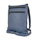 Pánske tašky - Kožená taška cez plece v modrej farbe - 11841800_
