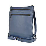 Pánske tašky - Kožená taška cez plece v modrej farbe - 11841802_