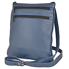 Pánske tašky - Kožená taška cez plece v modrej farbe - 11841798_