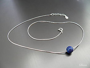 Náhrdelníky - Strieborný 925 náhrdelník s Lapis lazuli - 11845280_