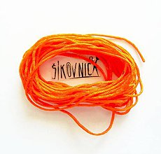 Galantéria - Nylonová šnúrka na shamballa náramky, 1 mm, návin 5 m  (oranžová 6x) - 11850080_