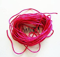 Galantéria - Nylonová šnúrka na shamballa náramky, 1 mm, návin 5 m  (ružová cyklaménová tmavá 9) - 11850101_