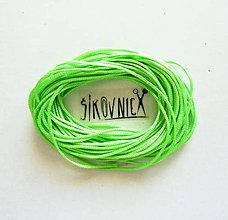 Galantéria - Nylonová šnúrka na shamballa náramky, 1 mm, návin 5 m  (zelená svetlá 23) - 11850193_