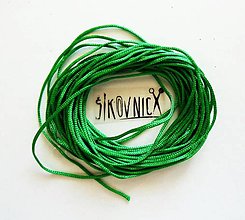 Galantéria - Nylonová šnúrka na shamballa náramky, 1 mm, návin 5 m  (zelená 24) - 11850206_
