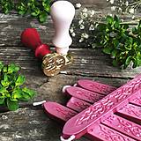 pečatný vosk s knôtom - odtiene na výber (6. ružový perleťový)