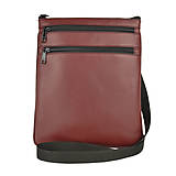 Pánske tašky - Kožená taška cez plece v bordovej farbe - 11849568_