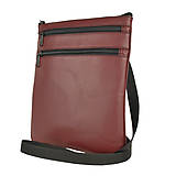 Pánske tašky - Kožená taška cez plece v bordovej farbe - 11849569_