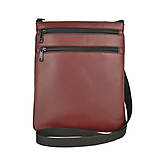 Pánske tašky - Kožená taška cez plece v bordovej farbe - 11849570_