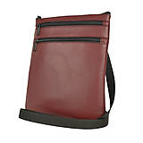 Pánske tašky - Kožená taška cez plece v bordovej farbe - 11849573_