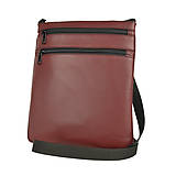 Pánske tašky - Kožená taška cez plece v bordovej farbe - 11849575_