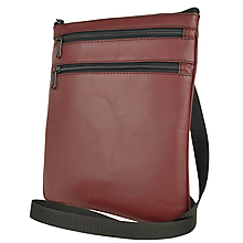 Pánske tašky - Kožená taška cez plece v bordovej farbe - 11849574_