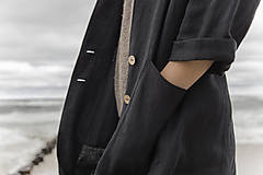Bundy a kabáty - BALTIK ľanový plášť ONE SIZE ALL COLORS - 11853992_