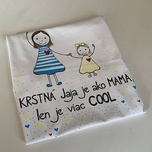 Topy, tričká, tielka - Originálne maľované tričko pre KRSTNÚ/ KRSTNÉHO s 2 postavičkami (KRSTNÁ + dievča 7) - 11857480_