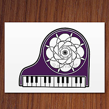 Papiernictvo - Relaxačná omaľovánka klavír (1) - 11854230_